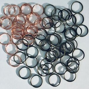 70 pcs 18mm Split Rings, Rose Gold and Antique Bronze Colour, NWT